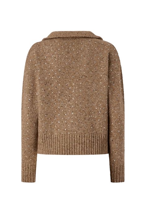 V-neck jumper with rhinestones PINKO | sweaters | 105684 A2U4C3Z